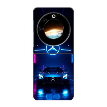 Пластиковый чехол на Tecno Phantom V Flip с принтом Mercedes Мерседес