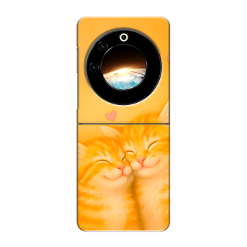 Пластиковый чехол на Tecno Phantom V Flip с принтом Милые котята Пластиковый чехол на Tecno Phantom V Flip с принтом Милые котята