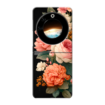 Пластиковый чехол на Tecno Phantom V Flip с принтом цветы