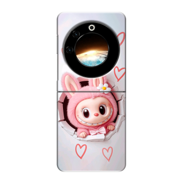 Пластиковый чехол на Tecno Phantom V Flip с принтом Labubu Лабубу Пластиковый чехол на Tecno Phantom V Flip с принтом Labubu Лабубу