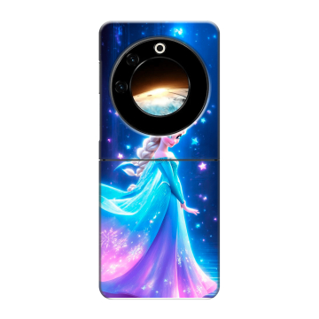 Пластиковый чехол на Tecno Phantom V Flip с принтом Холодное сердце Frozen