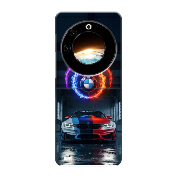 Пластиковый чехол на Tecno Phantom V Flip с принтом BMW БМВ Пластиковый чехол на Tecno Phantom V Flip с принтом BMW БМВ