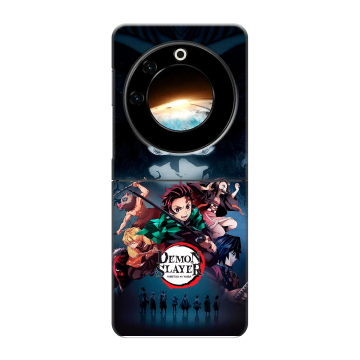 Пластиковый чехол на Tecno Phantom V Flip с принтом Demon Slayer Клинок рассекающий демонов