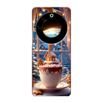 Пластиковый чехол на Tecno Phantom V Flip с принтом Новый год