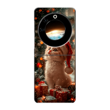 Пластиковый чехол на Tecno Phantom V Flip с принтом Новый год