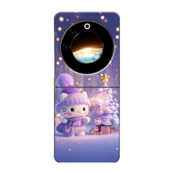 Пластиковый чехол на Tecno Phantom V Flip с принтом Новый год