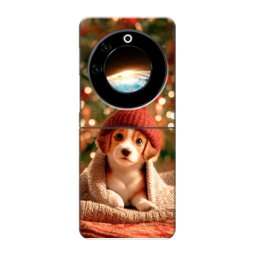Пластиковый чехол на Tecno Phantom V Flip с принтом Новый год