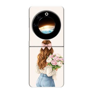 Пластиковый чехол на Tecno Phantom V Flip с принтом женский Пластиковый чехол на Tecno Phantom V Flip с принтом женский