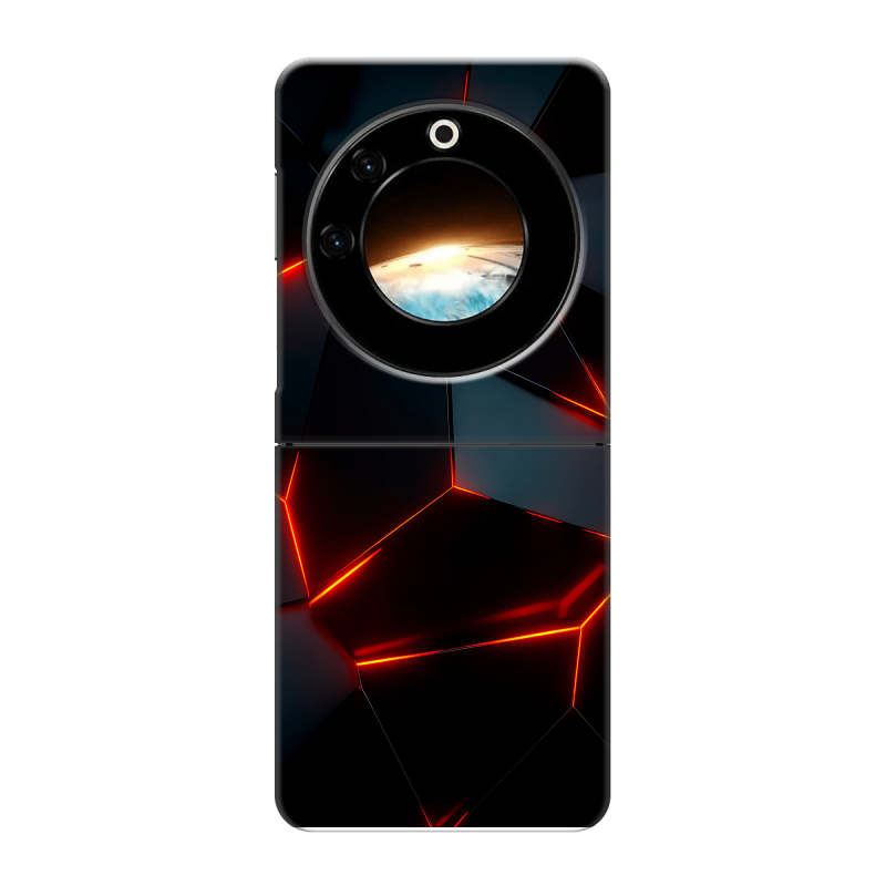 Пластиковый чехол на Tecno Phantom V Flip с принтом Яркие абстракции Пластиковый чехол на Tecno Phantom V Flip с принтом Яркие абстракции