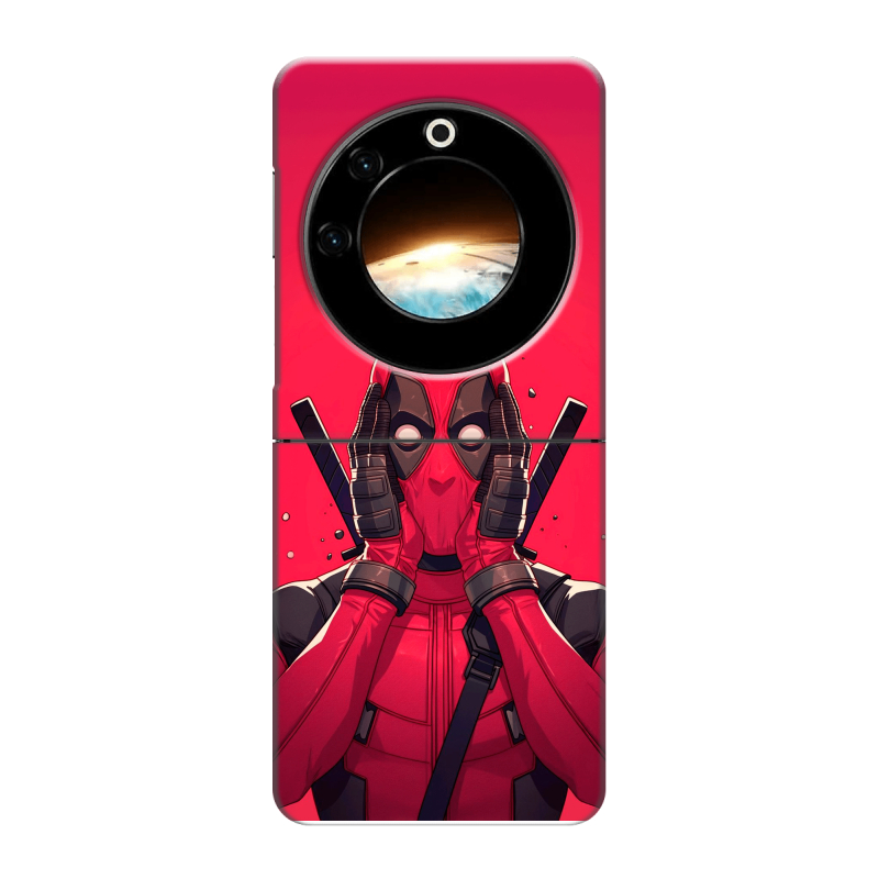 Пластиковый чехол на Tecno Phantom V Flip с принтом Дедпул Deadpool Пластиковый чехол на Tecno Phantom V Flip с принтом Дедпул Deadpool