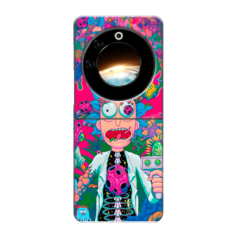 Пластиковый чехол на Tecno Phantom V Flip с принтом Рик и Морти Rick Morty Пластиковый чехол на Tecno Phantom V Flip с принтом Рик и Морти Rick Morty
