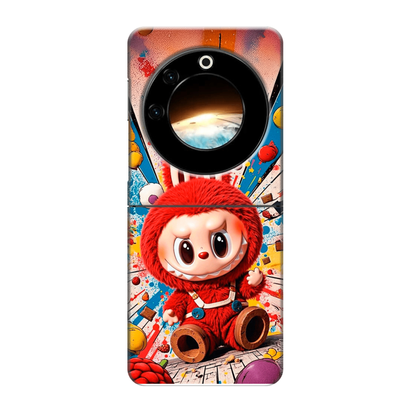Пластиковый чехол на Tecno Phantom V Flip с принтом Labubu Лабубу Пластиковый чехол на Tecno Phantom V Flip с принтом Labubu Лабубу