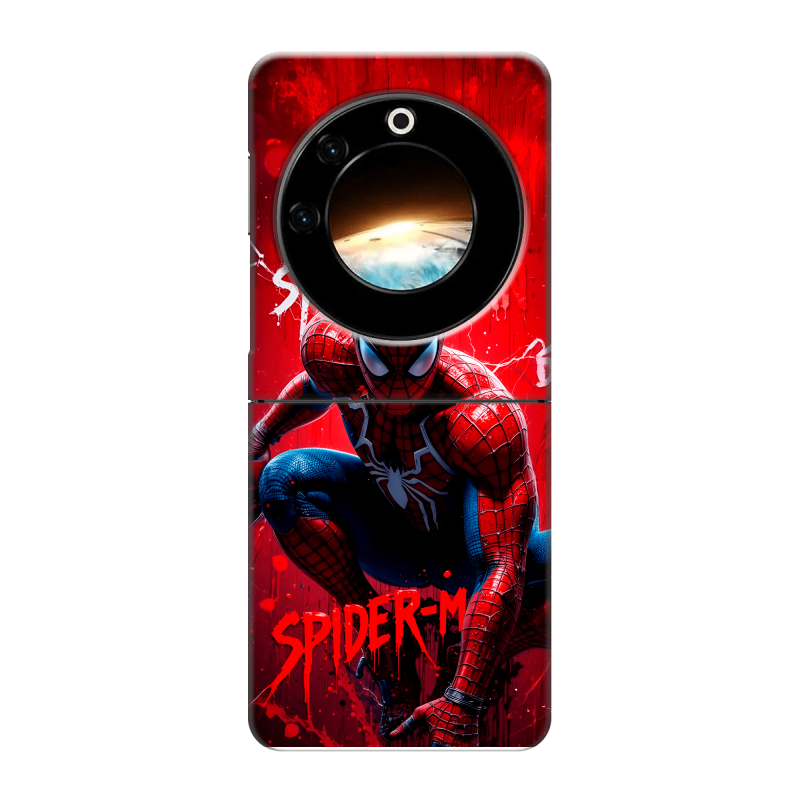 Пластиковый чехол на Tecno Phantom V Flip с принтом Spiderman Человек паук Пластиковый чехол на Tecno Phantom V Flip с принтом Spiderman Человек паук