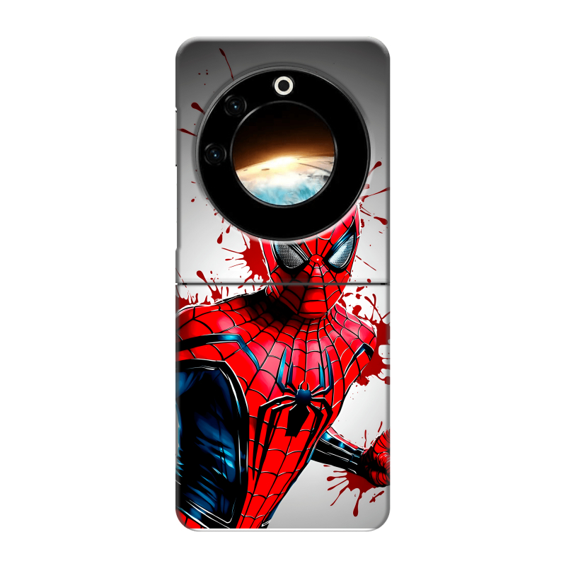 Пластиковый чехол на Tecno Phantom V Flip с принтом Spiderman Человек паук Пластиковый чехол на Tecno Phantom V Flip с принтом Spiderman Человек паук