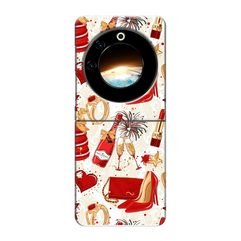 Пластиковый чехол на Tecno Phantom V Flip с принтом Новый год Пластиковый чехол на Tecno Phantom V Flip с принтом Новый год