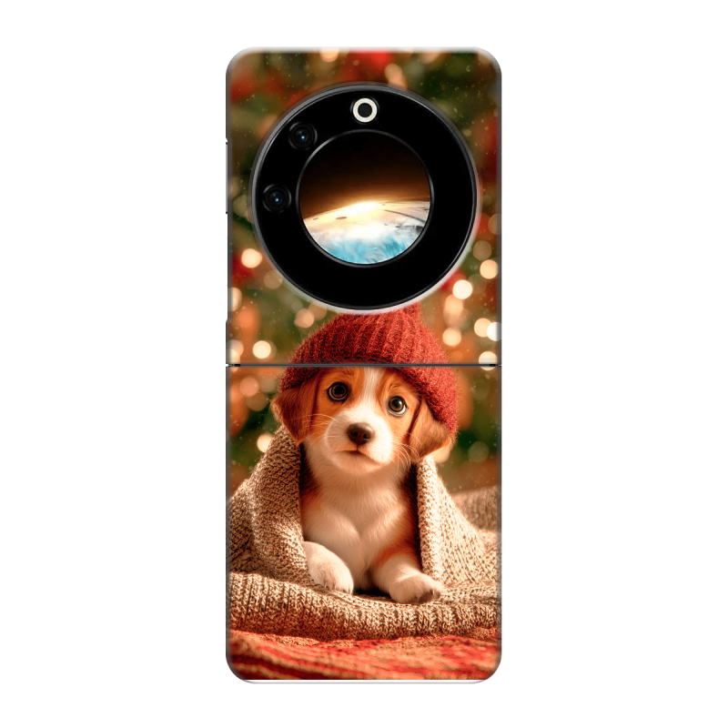 Пластиковый чехол на Tecno Phantom V Flip с принтом Новый год Пластиковый чехол на Tecno Phantom V Flip с принтом Новый год