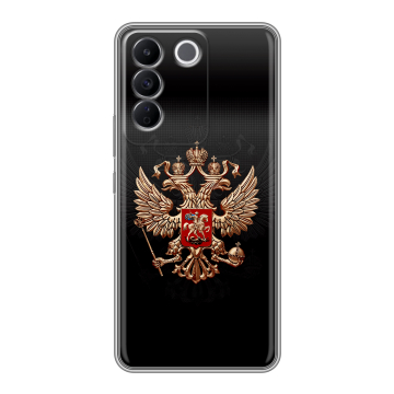 Силиконовый чехол на Vivo T2 с принтом Герб России Силиконовый чехол на Vivo T2 с принтом Герб России