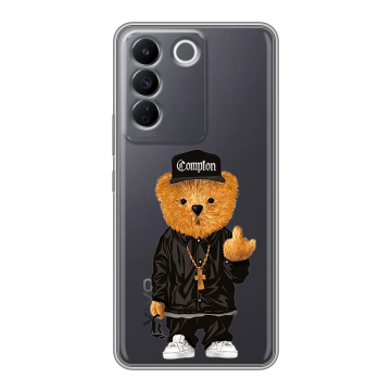 Силиконовый чехол на Vivo T2 с принтом Мишка
