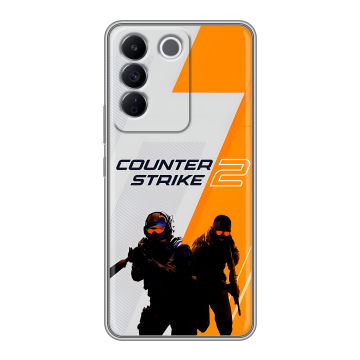 Силиконовый чехол на Vivo T2 с принтом Counter Strike