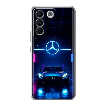 Силиконовый чехол на Vivo T2 с принтом Mercedes Мерседес Силиконовый чехол на Vivo T2 с принтом Mercedes Мерседес