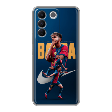Силиконовый чехол на Vivo T2 с принтом Барселона Barca Yamal Силиконовый чехол на Vivo T2 с принтом Барселона Barca Yamal
