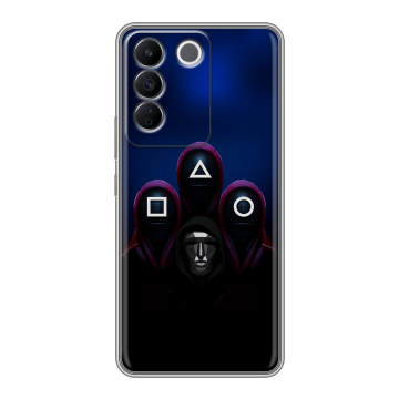 Силиконовый чехол на Vivo T2 с принтом Игра Кальмара