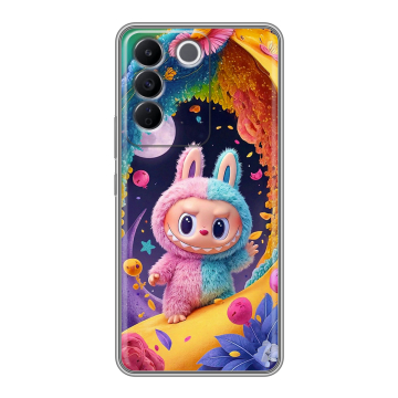Силиконовый чехол на Vivo T2 с принтом Labubu Лабубу Силиконовый чехол на Vivo T2 с принтом Labubu Лабубу