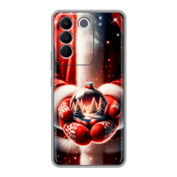 Силиконовый чехол на Vivo T2 с принтом Новый год