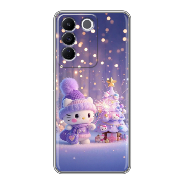 Силиконовый чехол на Vivo T2 с принтом Новый год Силиконовый чехол на Vivo T2 с принтом Новый год
