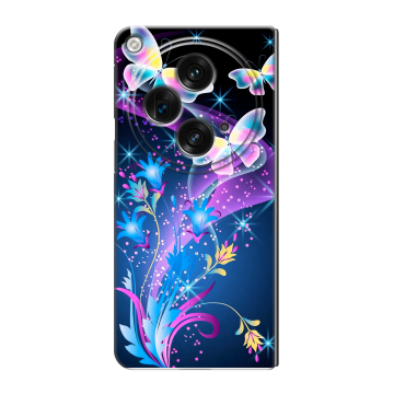 Пластиковый чехол на OPPO Find N3 с принтом Бабочки Пластиковый чехол на OPPO Find N3 с принтом Бабочки