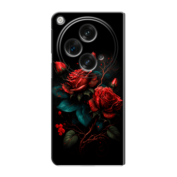 Пластиковый чехол на OPPO Find N3 с принтом Розы красные