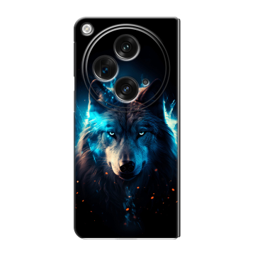 Пластиковый чехол на OPPO Find N3 с принтом Волк ночной