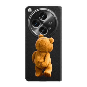 Пластиковый чехол на OPPO Find N3 с принтом Медведь Пластиковый чехол на OPPO Find N3 с принтом Медведь