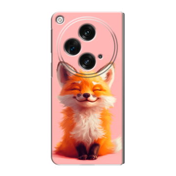 Пластиковый чехол на OPPO Find N3 с принтом милая лиса Пластиковый чехол на OPPO Find N3 с принтом милая лиса