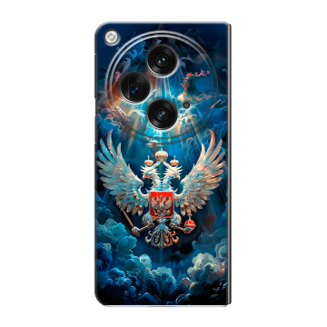 Пластиковый чехол на OPPO Find N3 с принтом Герб флаг России Пластиковый чехол на OPPO Find N3 с принтом Герб флаг России