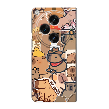 Пластиковый чехол на OPPO Find N3 с принтом капибара