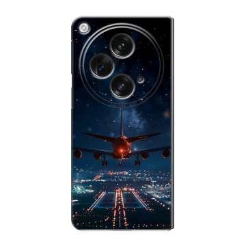 Пластиковый чехол на OPPO Find N3 с принтом самолет Пластиковый чехол на OPPO Find N3 с принтом самолет