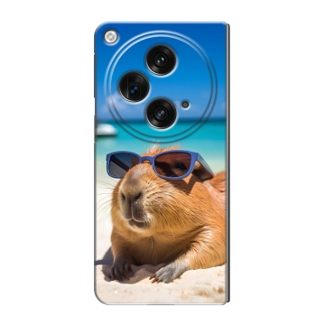 Пластиковый чехол на OPPO Find N3 с принтом Капибара
