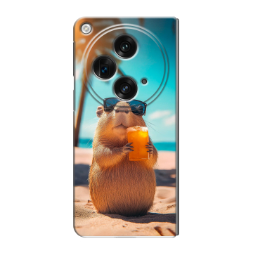 Пластиковый чехол на OPPO Find N3 с принтом Капибара