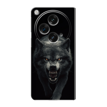 Пластиковый чехол на OPPO Find N3 с принтом Волк Пластиковый чехол на OPPO Find N3 с принтом Волк