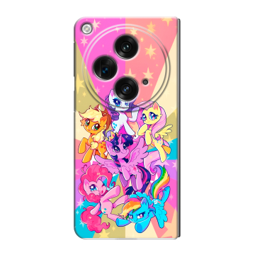 Пластиковый чехол на OPPO Find N3 с принтом My little pony Дружба чудо