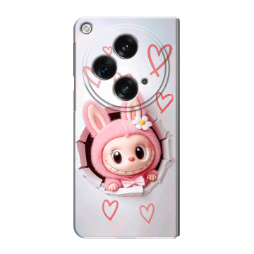 Пластиковый чехол на OPPO Find N3 с принтом Labubu Лабубу