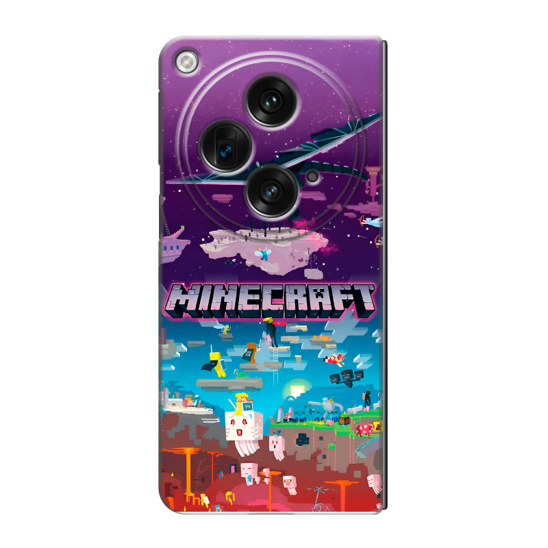 Пластиковый чехол на OPPO Find N3 с принтом Майнкрафт Minecraft Пластиковый чехол на OPPO Find N3 с принтом Майнкрафт Minecraft