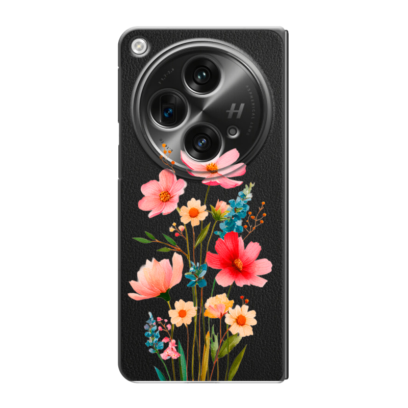 Пластиковый чехол на OPPO Find N3 с принтом Цветы Пластиковый чехол на OPPO Find N3 с принтом Цветы
