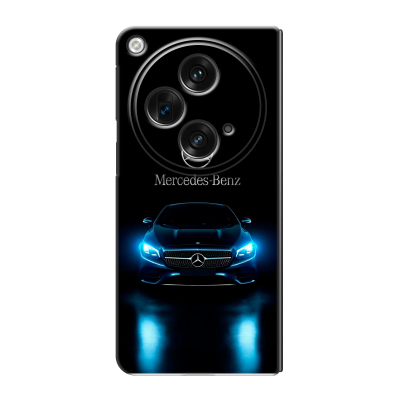 Пластиковый чехол на OPPO Find N3 с принтом Mercedes Мерседес Пластиковый чехол на OPPO Find N3 с принтом Mercedes Мерседес