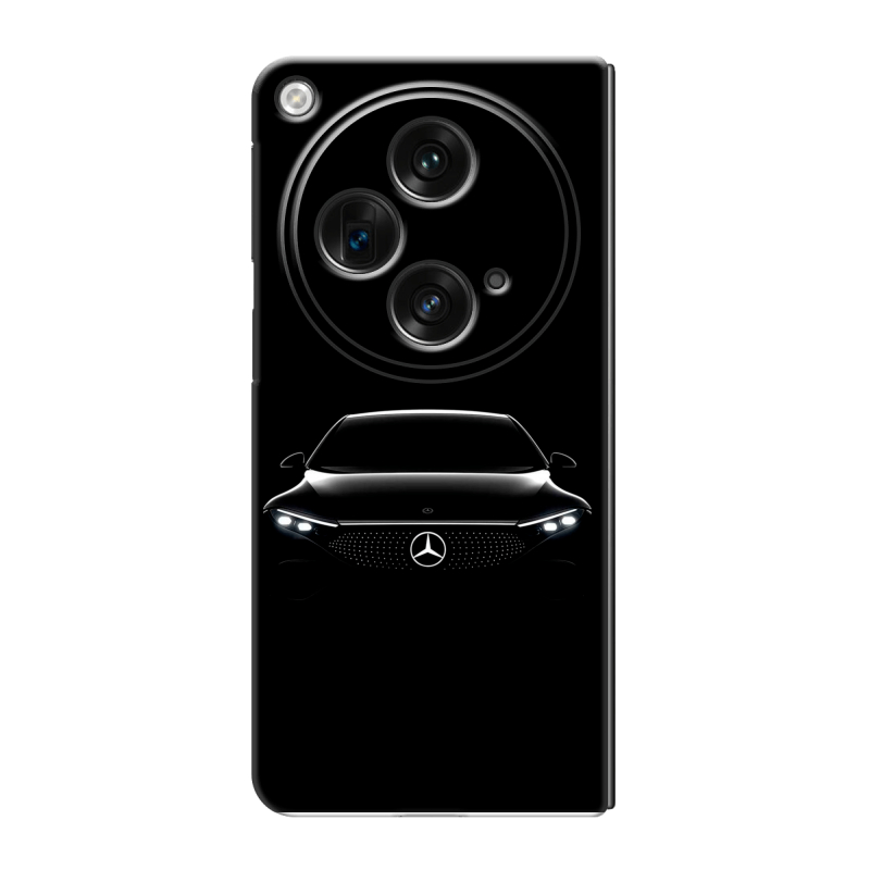 Пластиковый чехол на OPPO Find N3 с принтом Mercedes Мерседес Пластиковый чехол на OPPO Find N3 с принтом Mercedes Мерседес