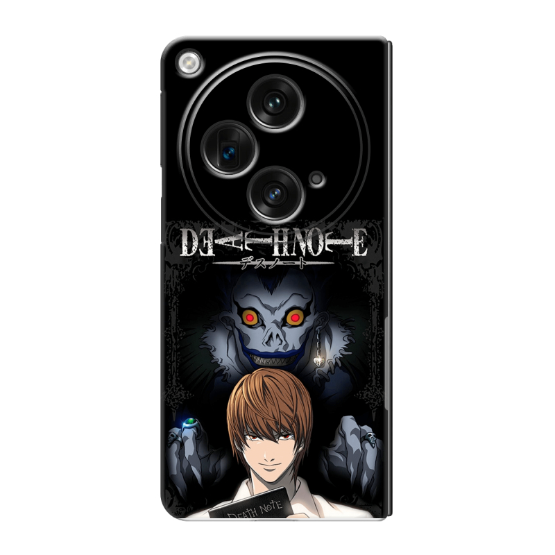 Пластиковый чехол на OPPO Find N3 с принтом Death note Тетрадь смерти Пластиковый чехол на OPPO Find N3 с принтом Death note Тетрадь смерти