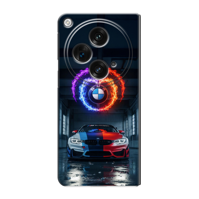 Пластиковый чехол на OPPO Find N3 с принтом BMW БМВ Пластиковый чехол на OPPO Find N3 с принтом BMW БМВ