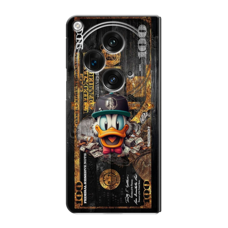 Пластиковый чехол на OPPO Find N3 с принтом Дональд Дак Доллар Пластиковый чехол на OPPO Find N3 с принтом Дональд Дак Доллар