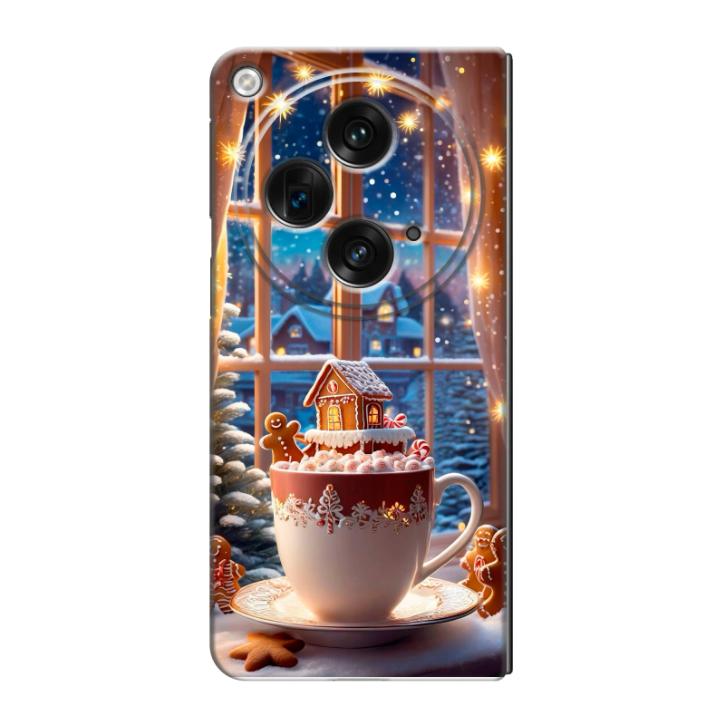 Пластиковый чехол на OPPO Find N3 с принтом Новый год Пластиковый чехол на OPPO Find N3 с принтом Новый год